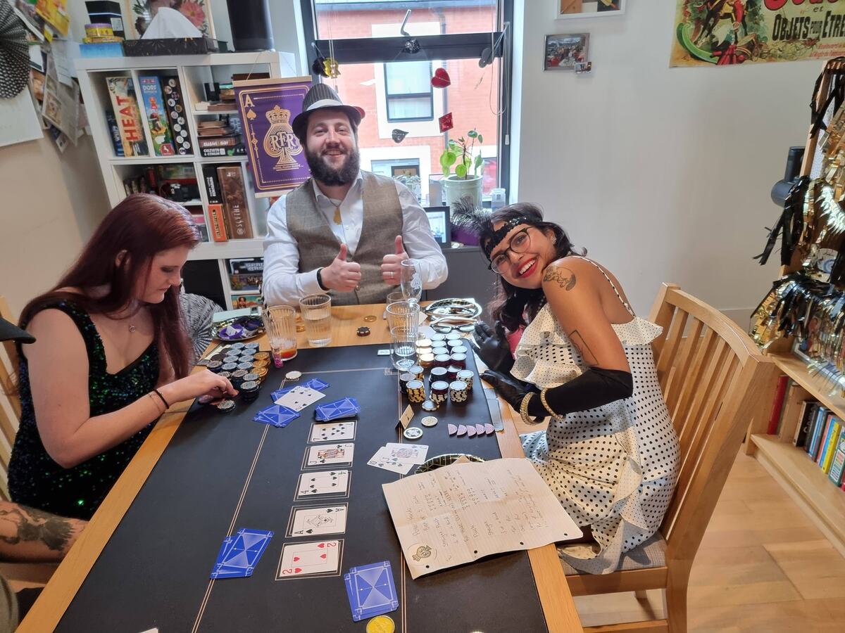 Royal Flush Rumpé III players at the Strictly Prohibited poker table